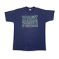 Mens Navy Fruit Of The Loom Single Stitch Vintage 90s Short Sleeve T Shirt