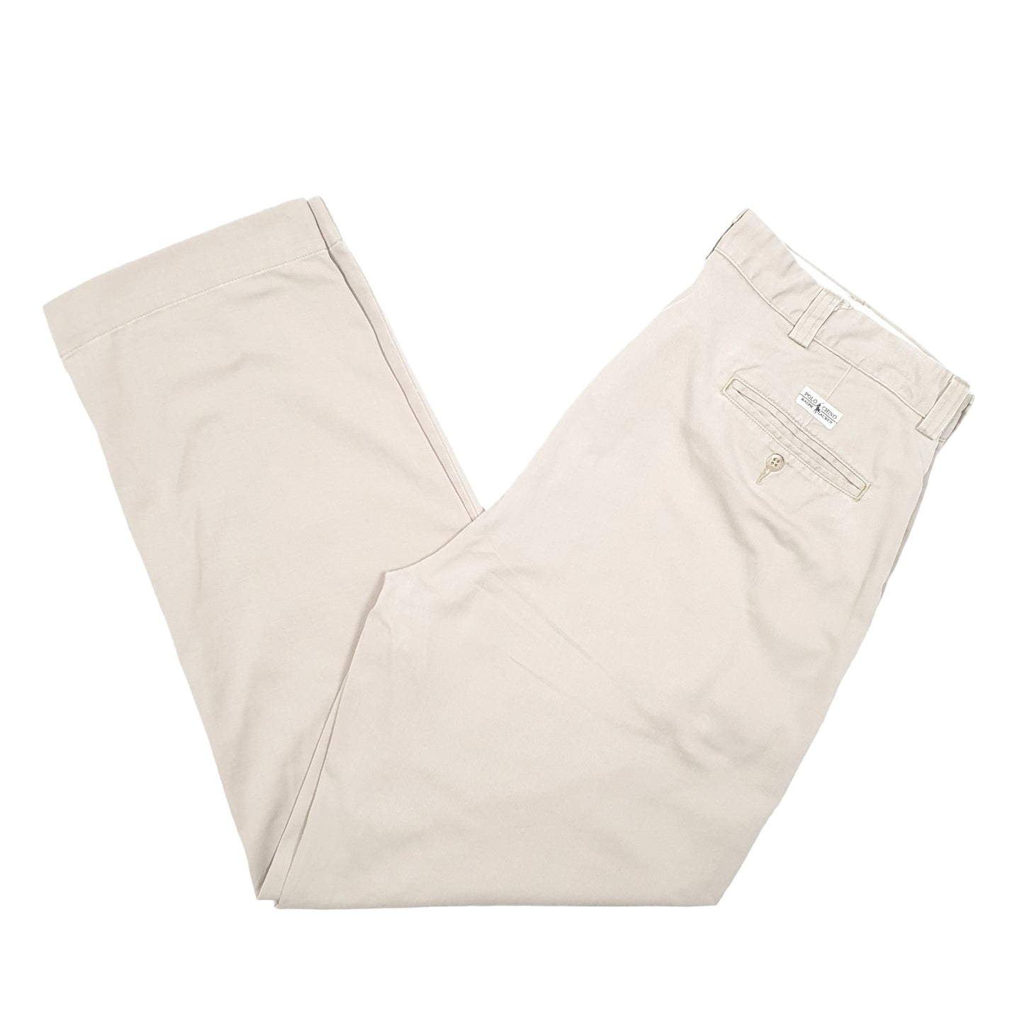 Mens Beige Polo Ralph Lauren Phillip Pant Vintage Chino Trousers