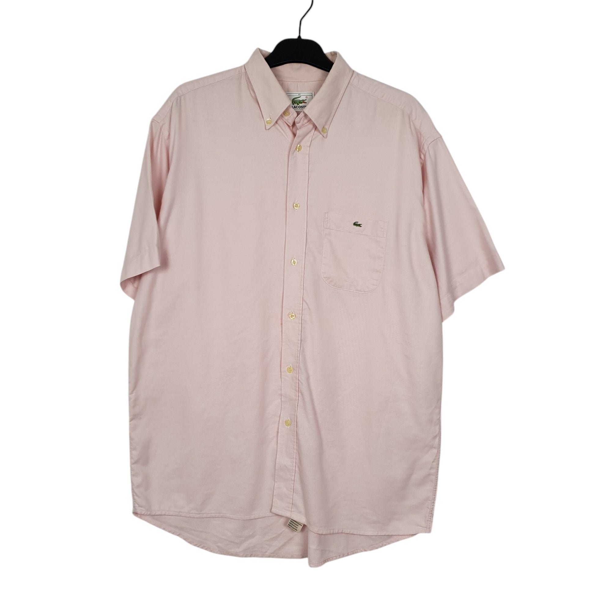 Mens Pink Lacoste  Short Sleeve Shirt