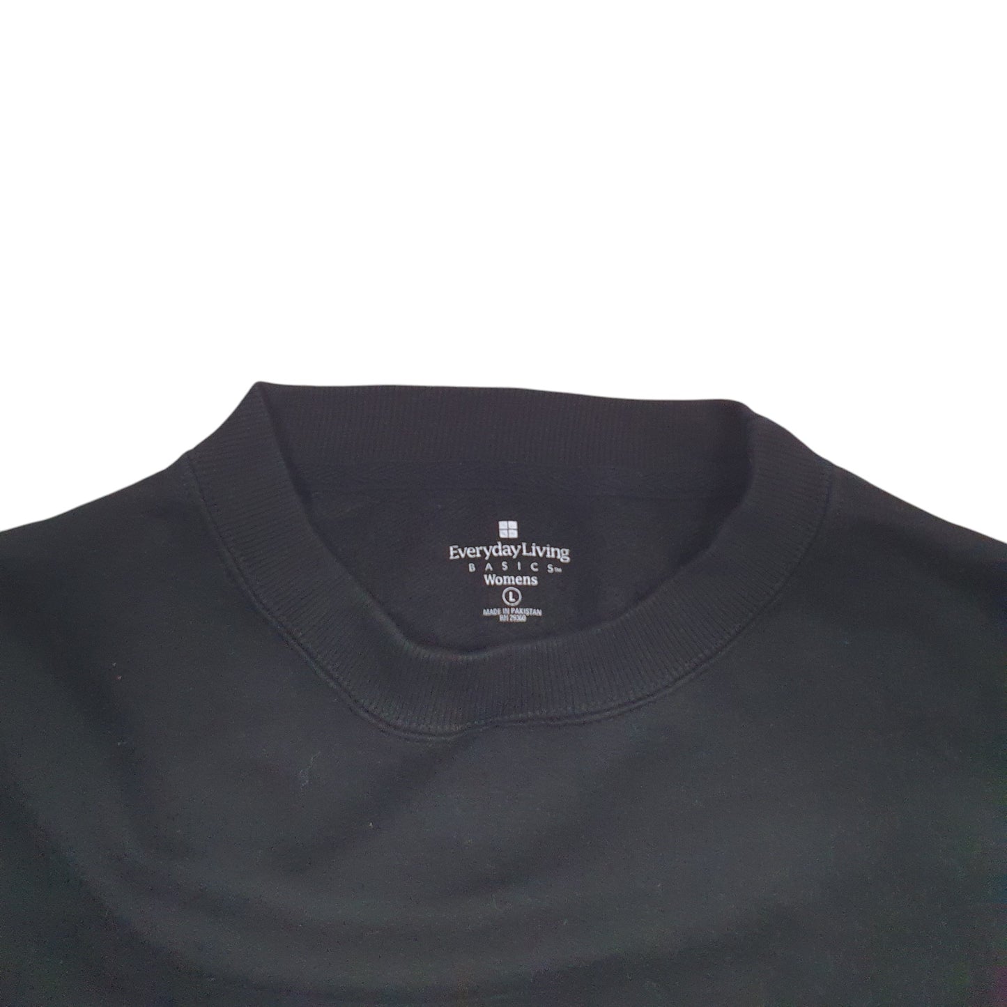 Mens Black Everyday Living  Crewneck Jumper
