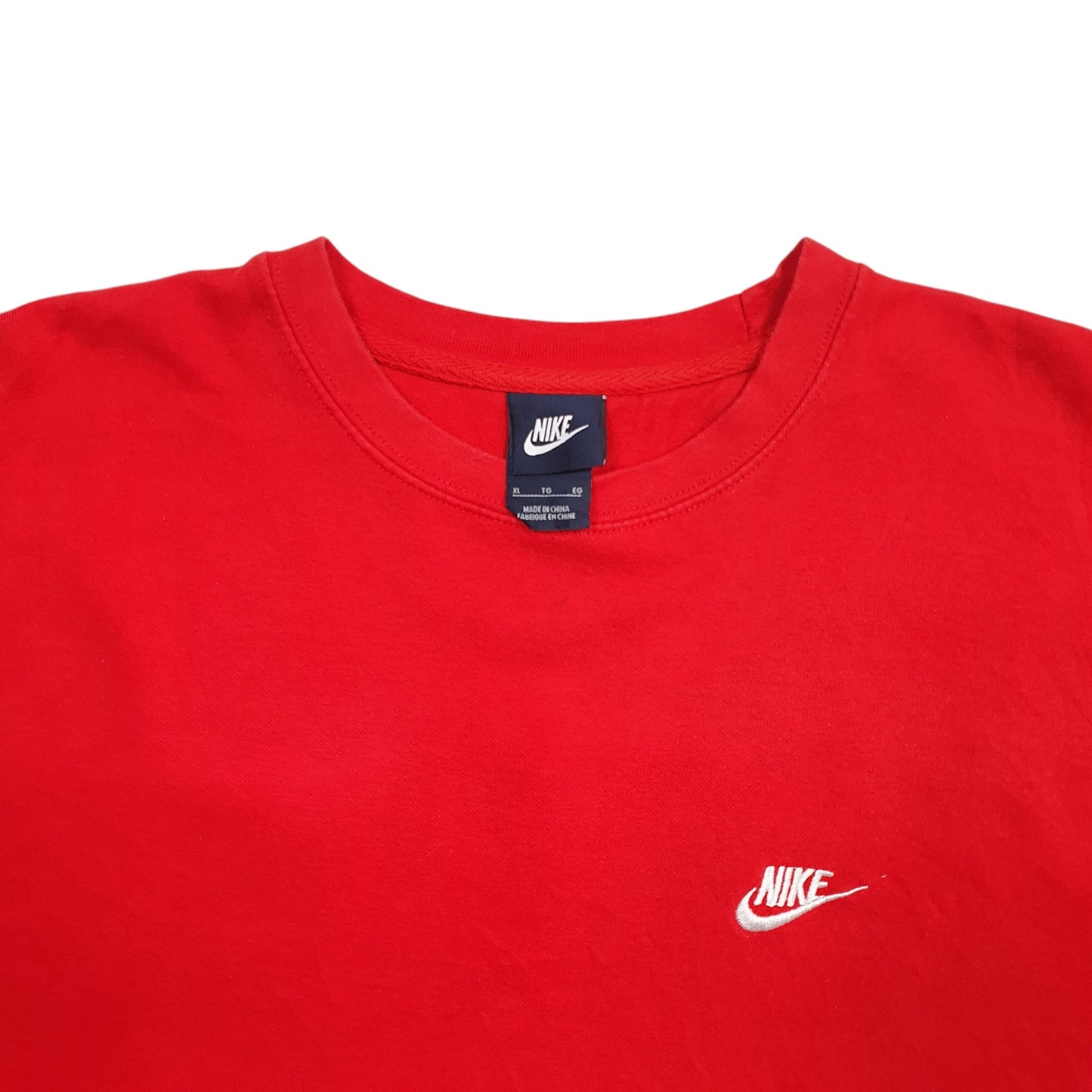 Mens Red Nike Swoosh Crewneck Jumper