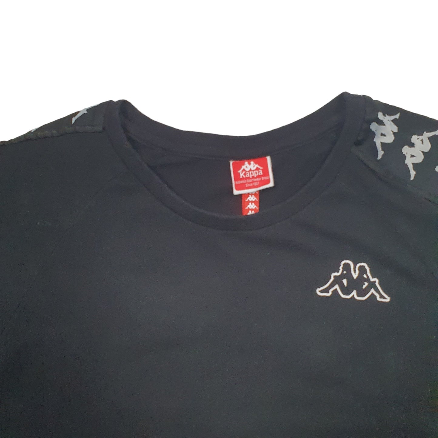 Mens Black Kappa  Short Sleeve T Shirt