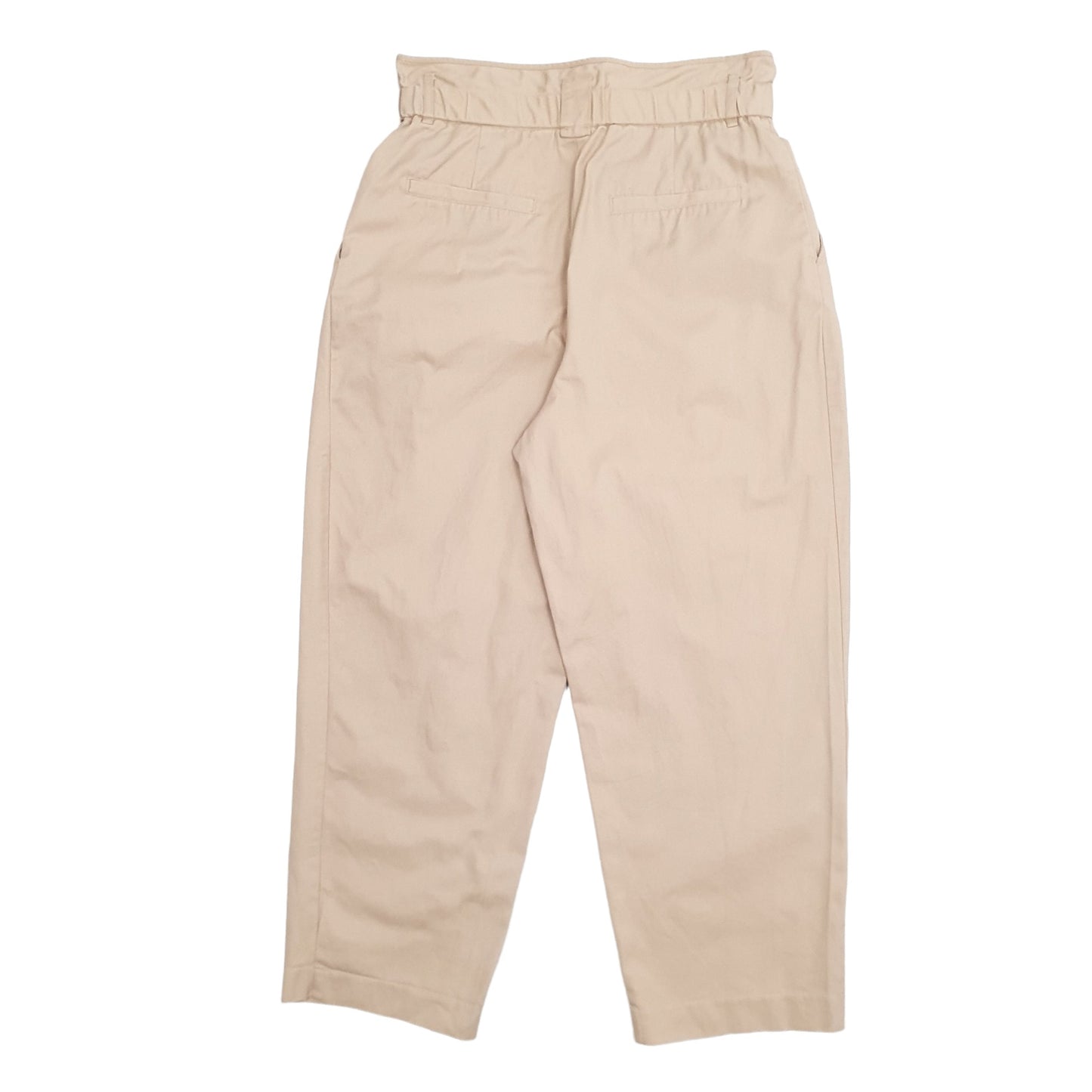 Womens Beige H&M Pleated Chino Trousers