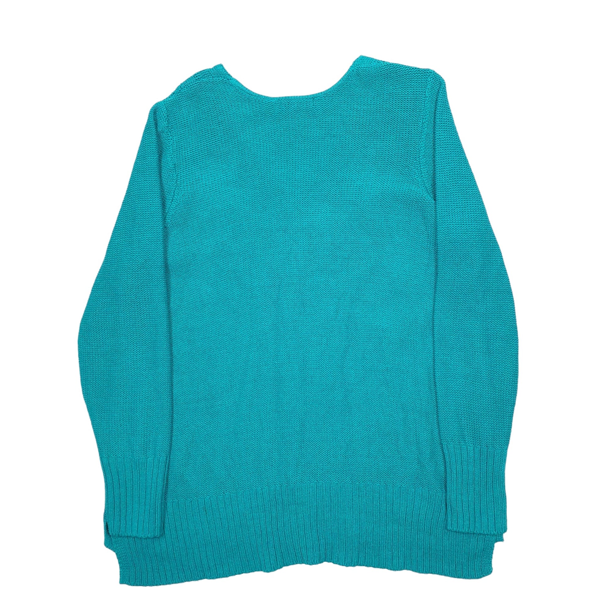 Womens Green Chaps Knit Crewneck Jumper