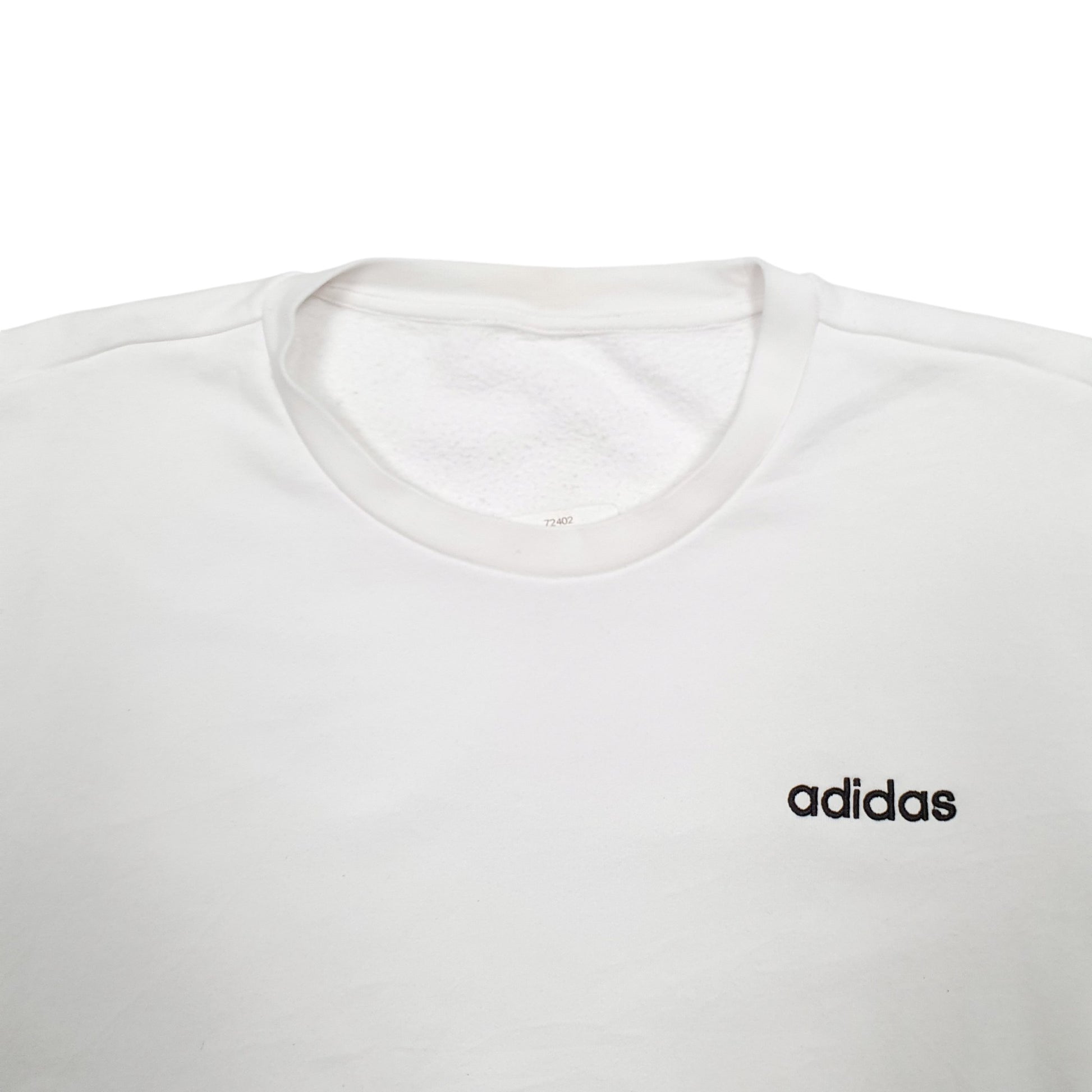 Mens White Adidas  Crewneck Jumper