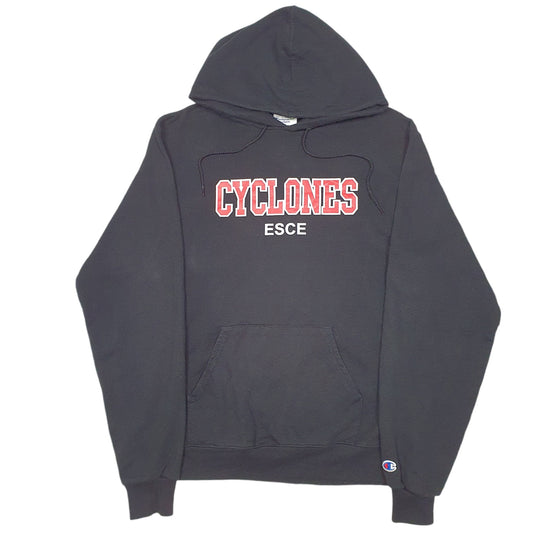 Mens Black Champion Cyclones ESCE Spellout USA Hoodie Jumper