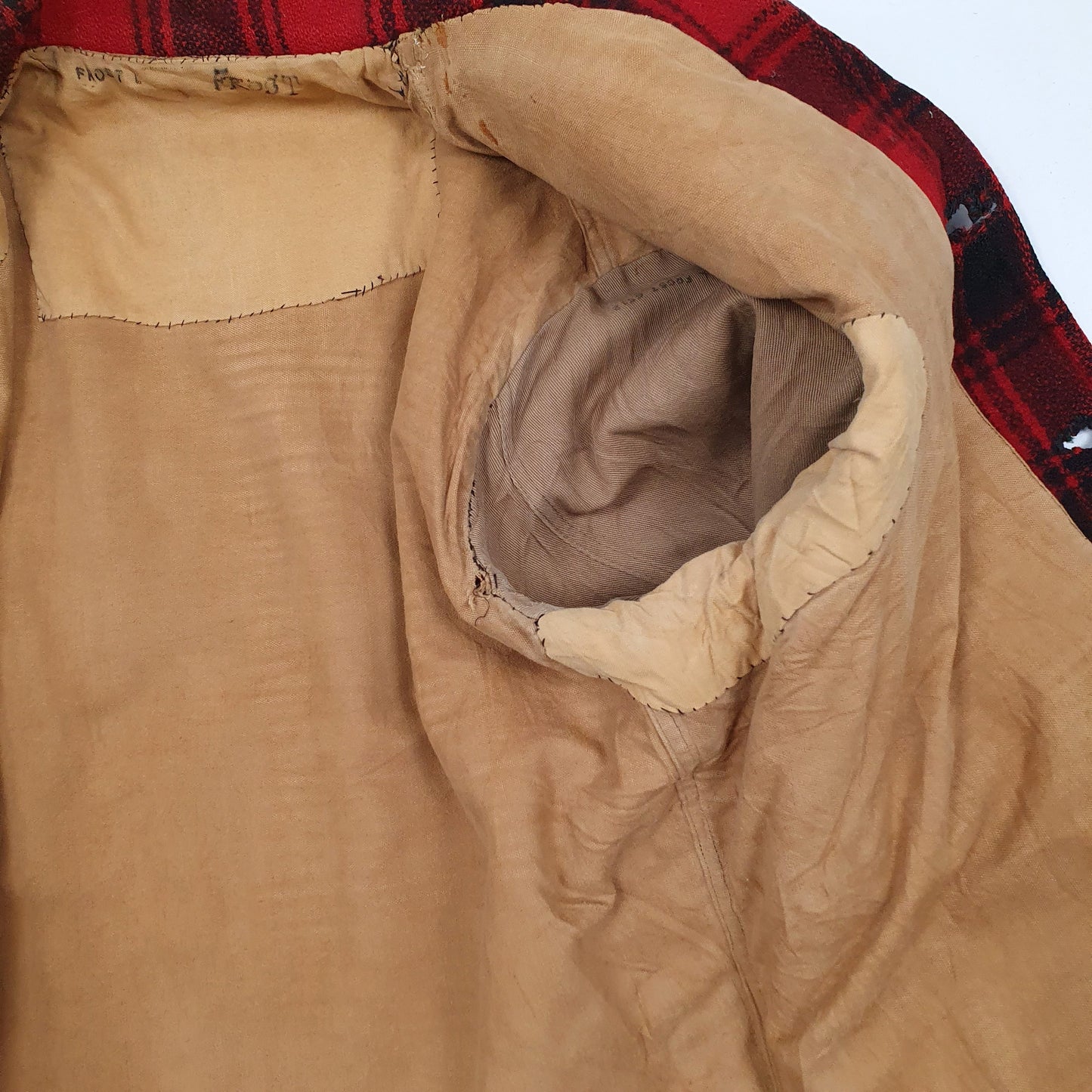 Mens Red Unbranded Vintage 1940s Hunting Mackinaw  Coat