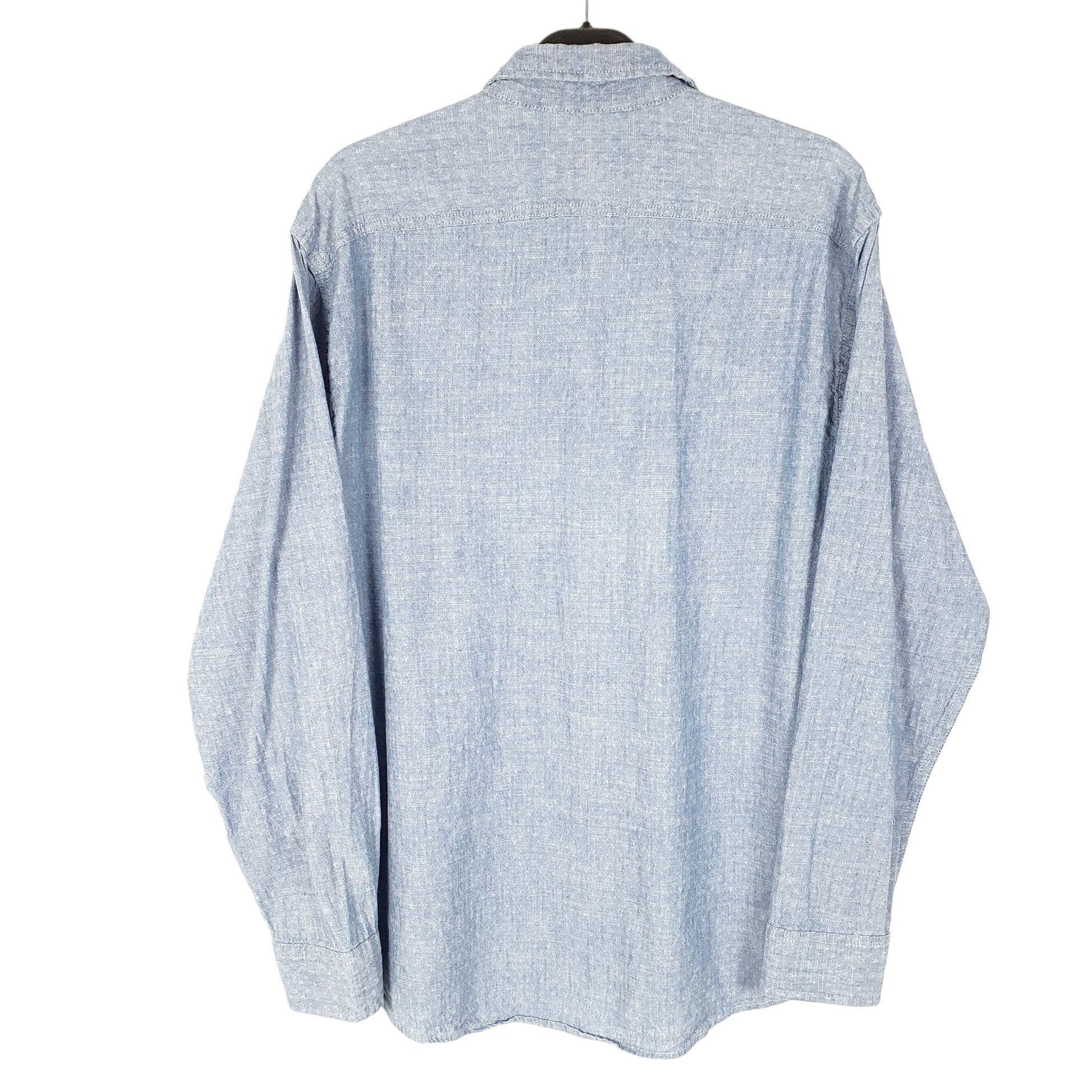 Mens Blue Levis Chambray Work Long Sleeve Shirt