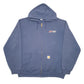 Mens Navy Carhartt Workwear Hoodie Camden Commodities Full Zip Jumper