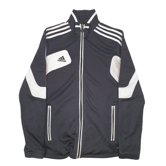 Womens Black Adidas Active Climacool Running Workout Full Zip Jumper