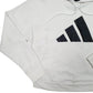 Womens White Adidas Oversized Cropped Gym Workout Hoodie Jumper