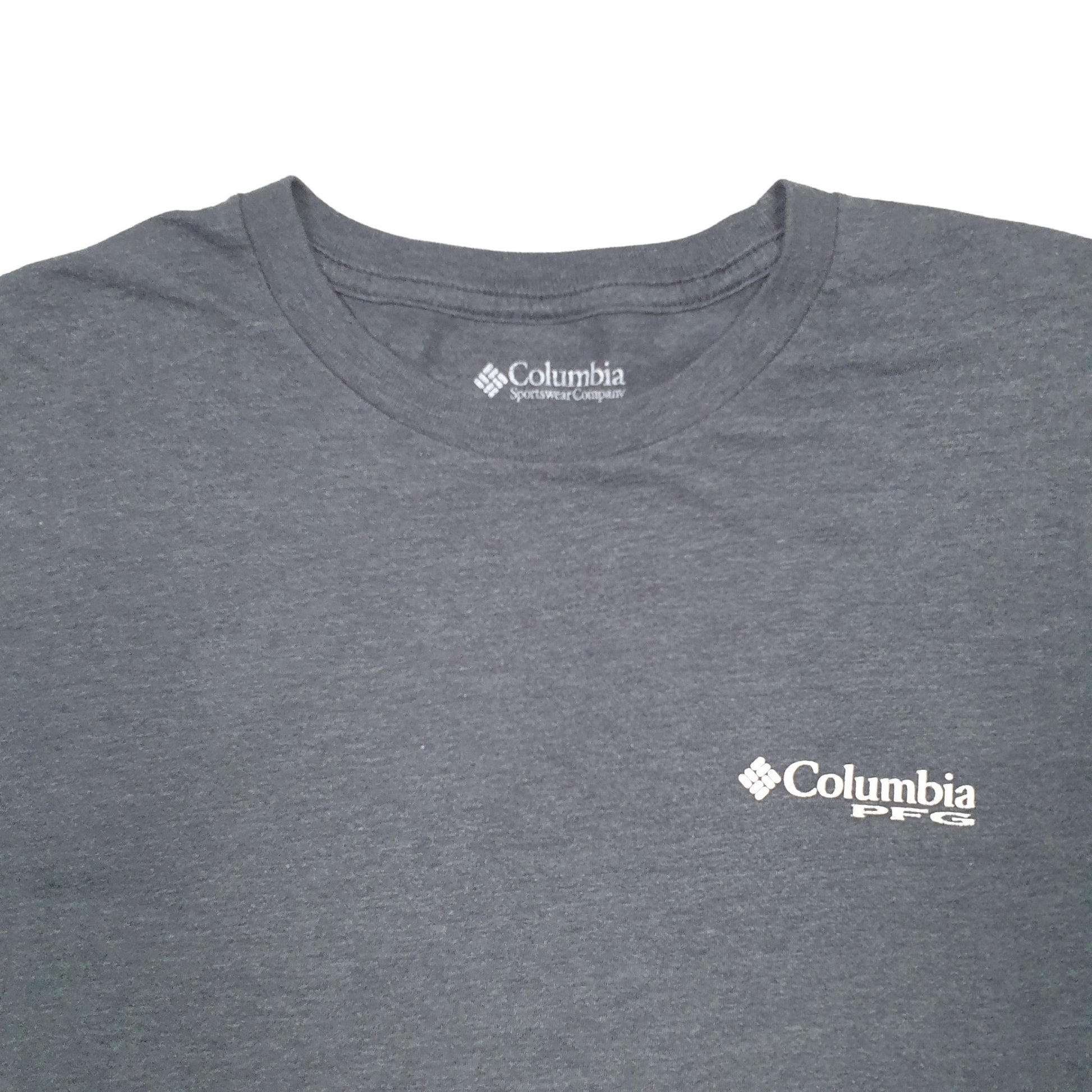 Mens Grey Columbia Sportswear PFG Fishing Short Sleeve T Shirt