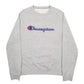 Mens Grey Champion Spellout Crewneck Jumper