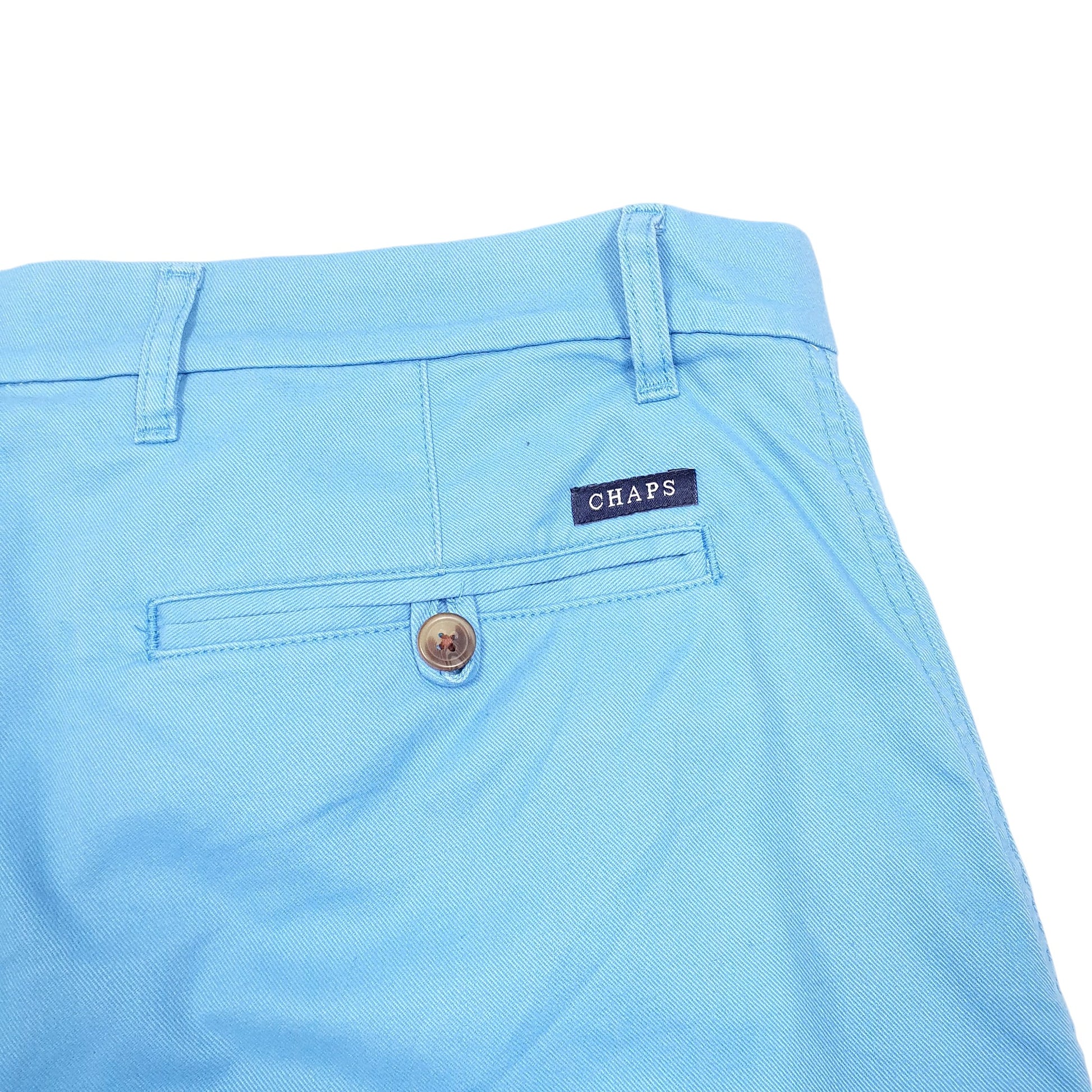 Mens Blue Chaps Stretch Chino Shorts