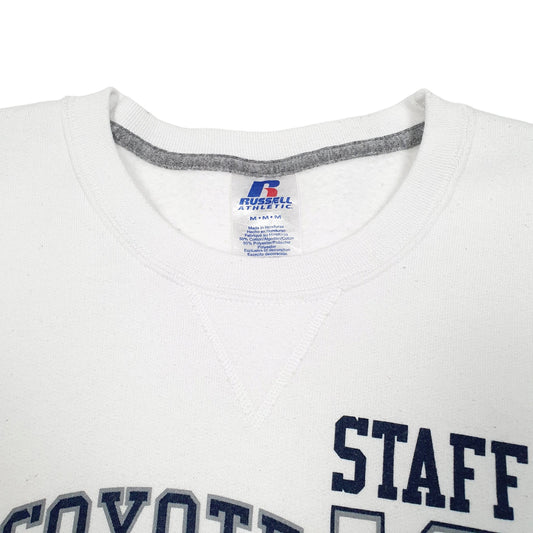 Mens White Russell Athletic Coyote Athletics USA 2004 Crewneck Jumper