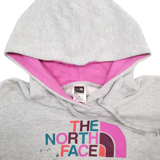 Mens Grey The North Face Spellout Hoodie Jumper