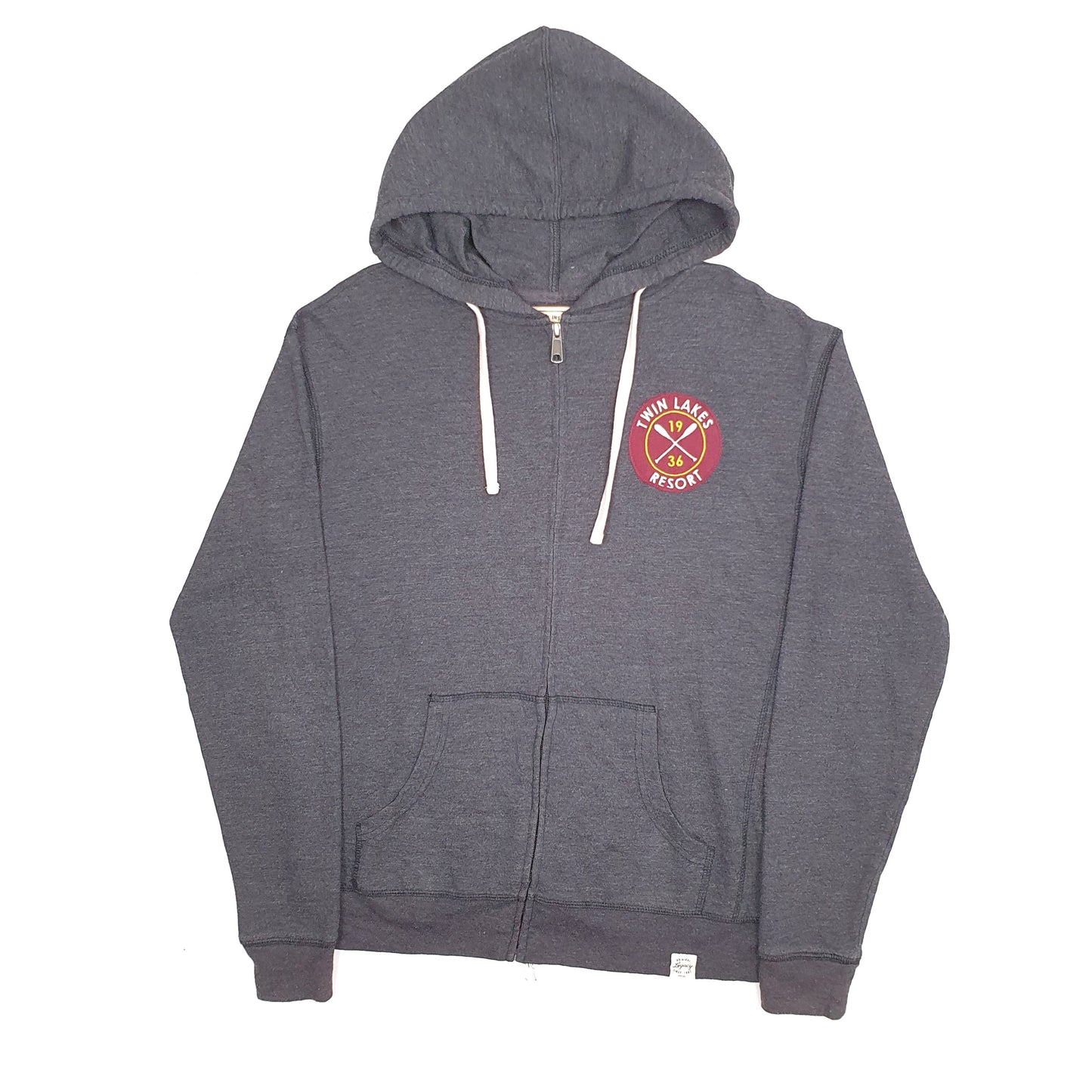 Mens Grey Legacy 92 Hoodie Twin Lakes Full Zip Jumper