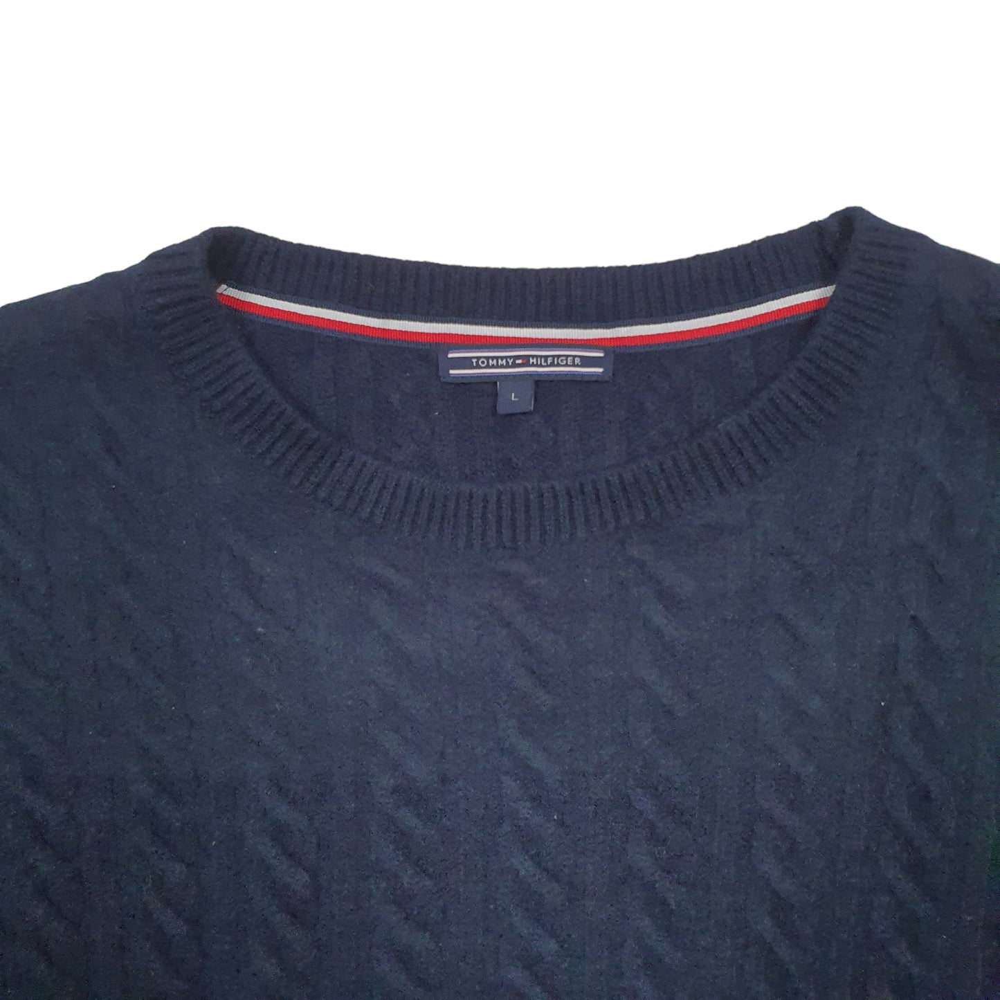 Womens Navy Tommy Hilfiger Knit Crewneck Jumper