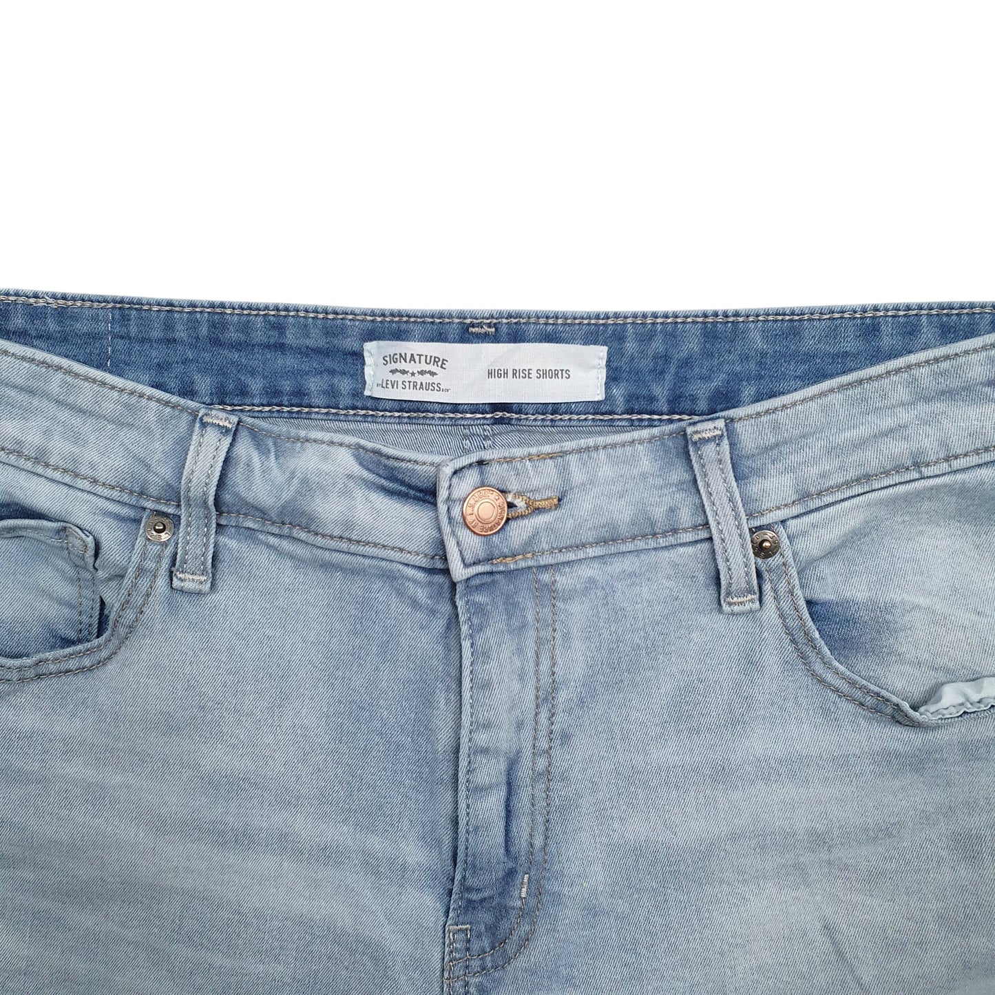 Womens Blue Levis Signature Denim Shorts