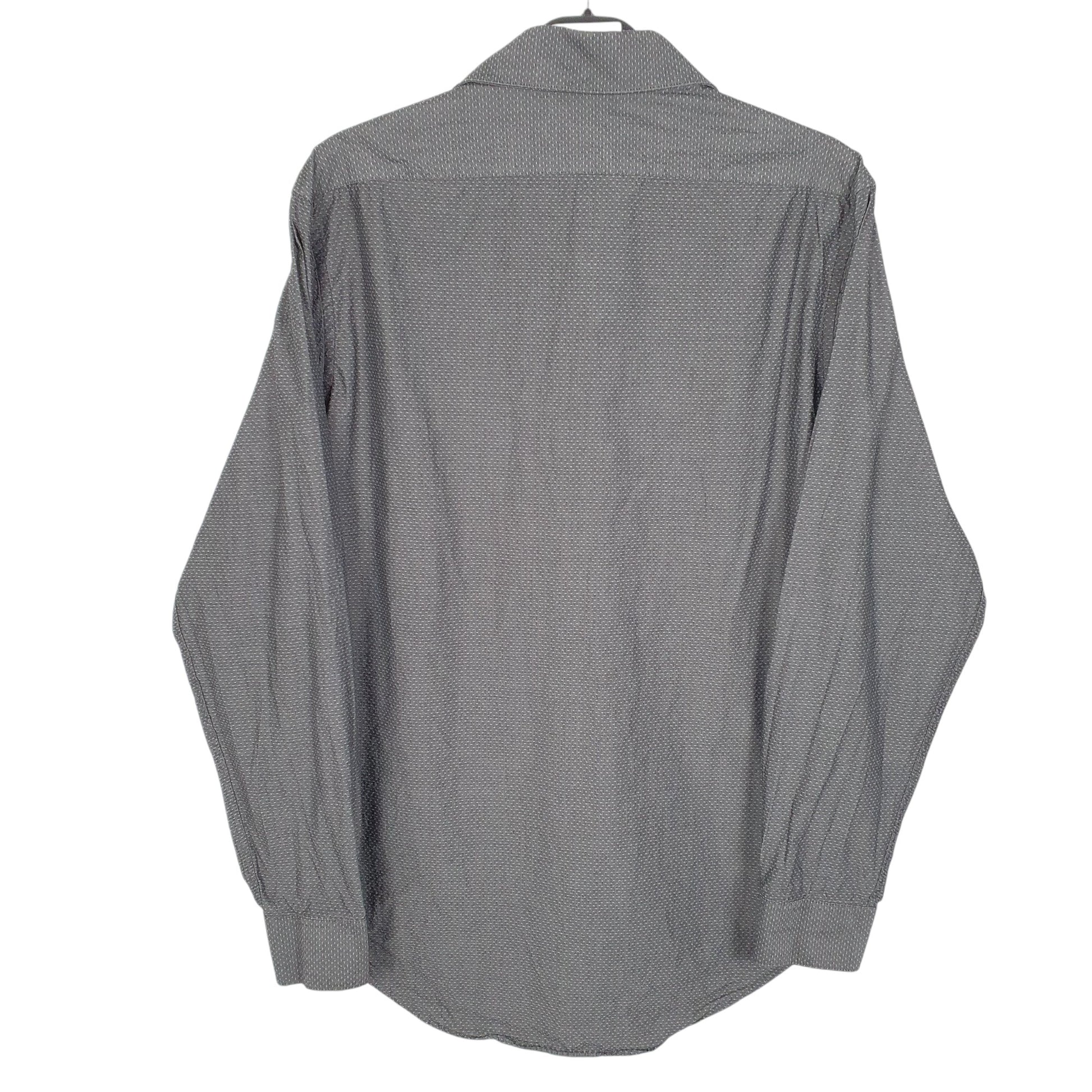 Mens Grey Calvin  Long Sleeve Shirt