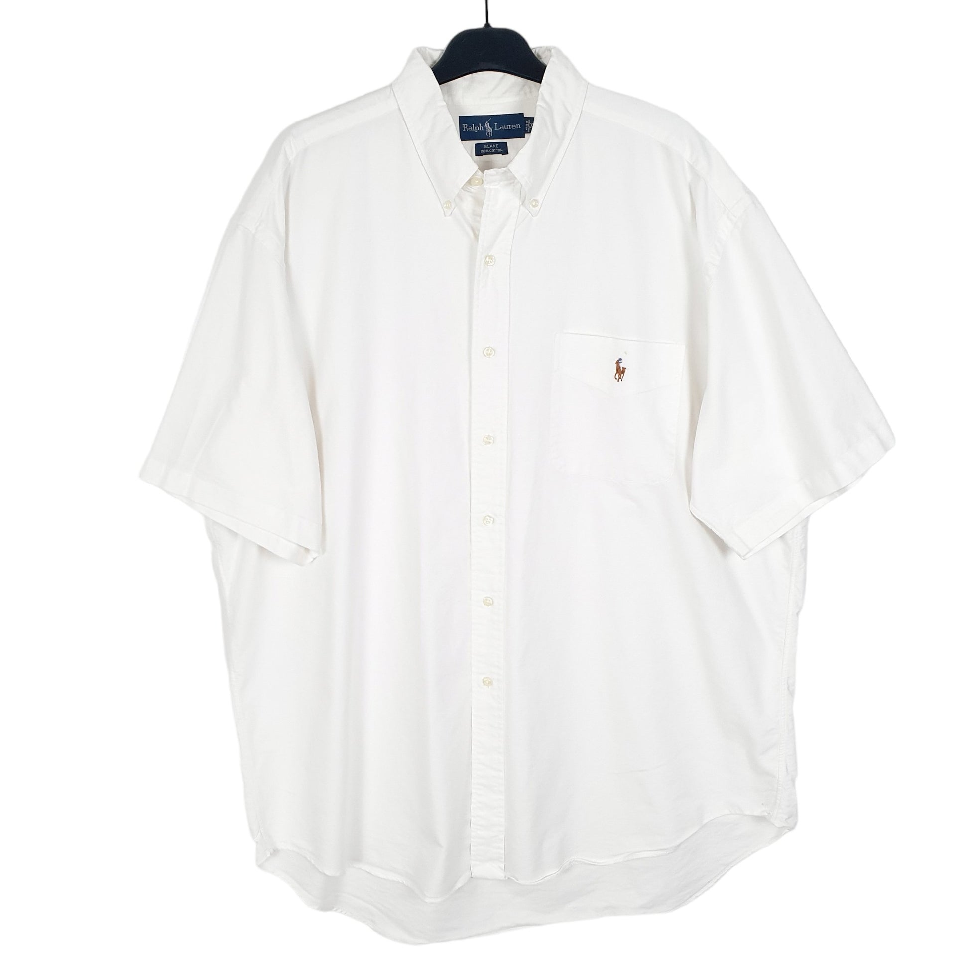Mens White Ralph Lauren Oxford Short Sleeve Shirt