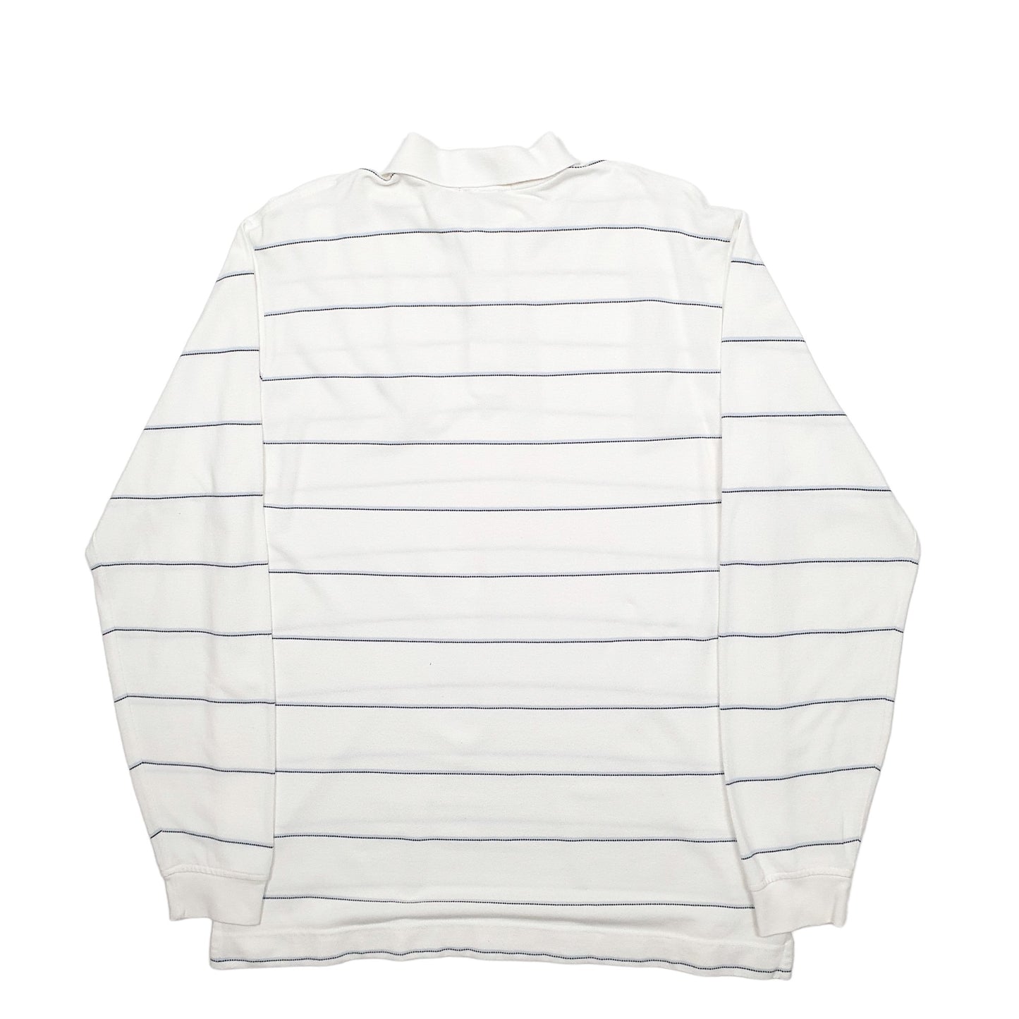 Mens White Nautica  Long Sleeve Polo Shirt