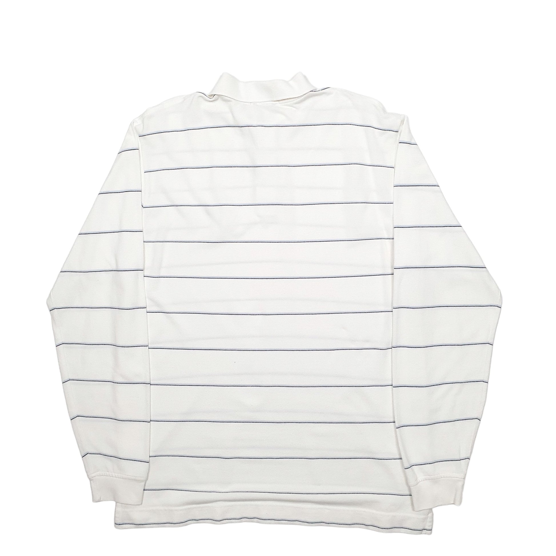 Mens White Nautica  Long Sleeve Polo Shirt