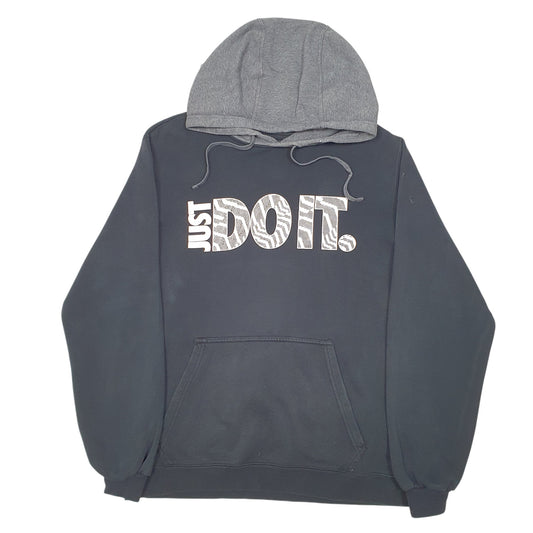 Mens Black Nike Just Do It Spellout Hoodie Jumper