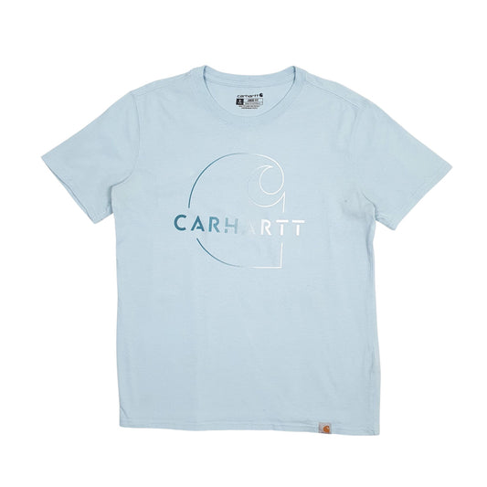 Womens Blue Carhartt Loose Fit Short Sleeve T Shirt