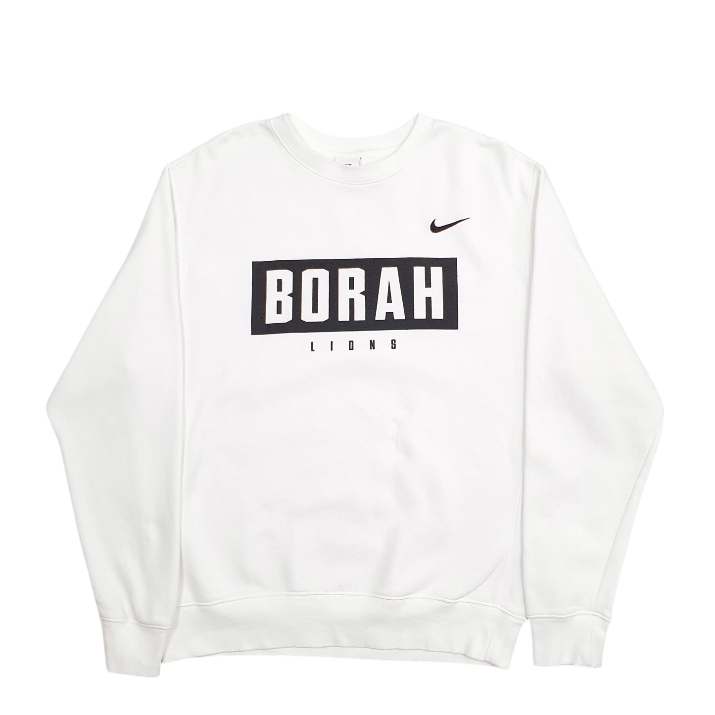 Mens White Nike Borah Lions Crewneck Jumper