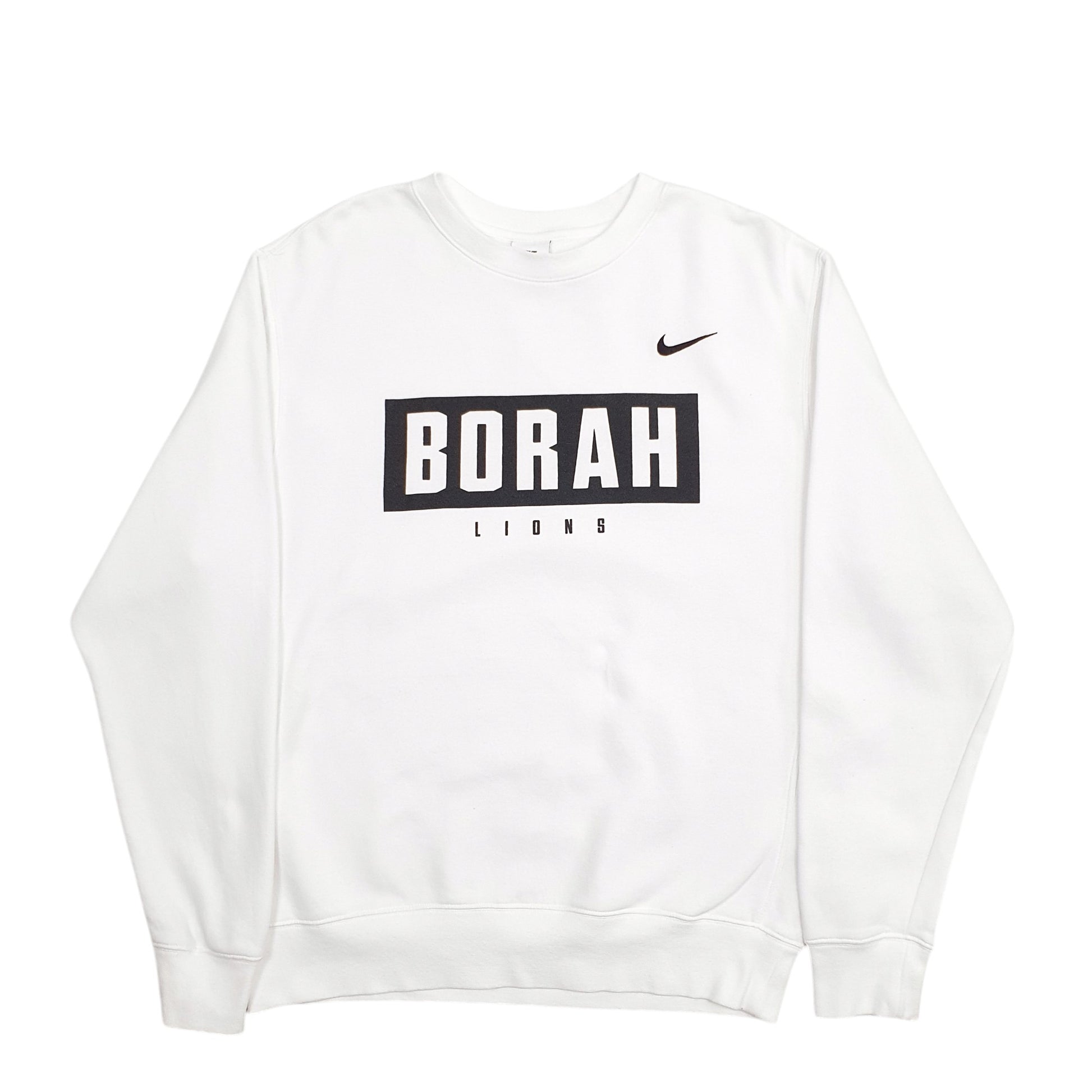 Mens White Nike Borah Lions Crewneck Jumper