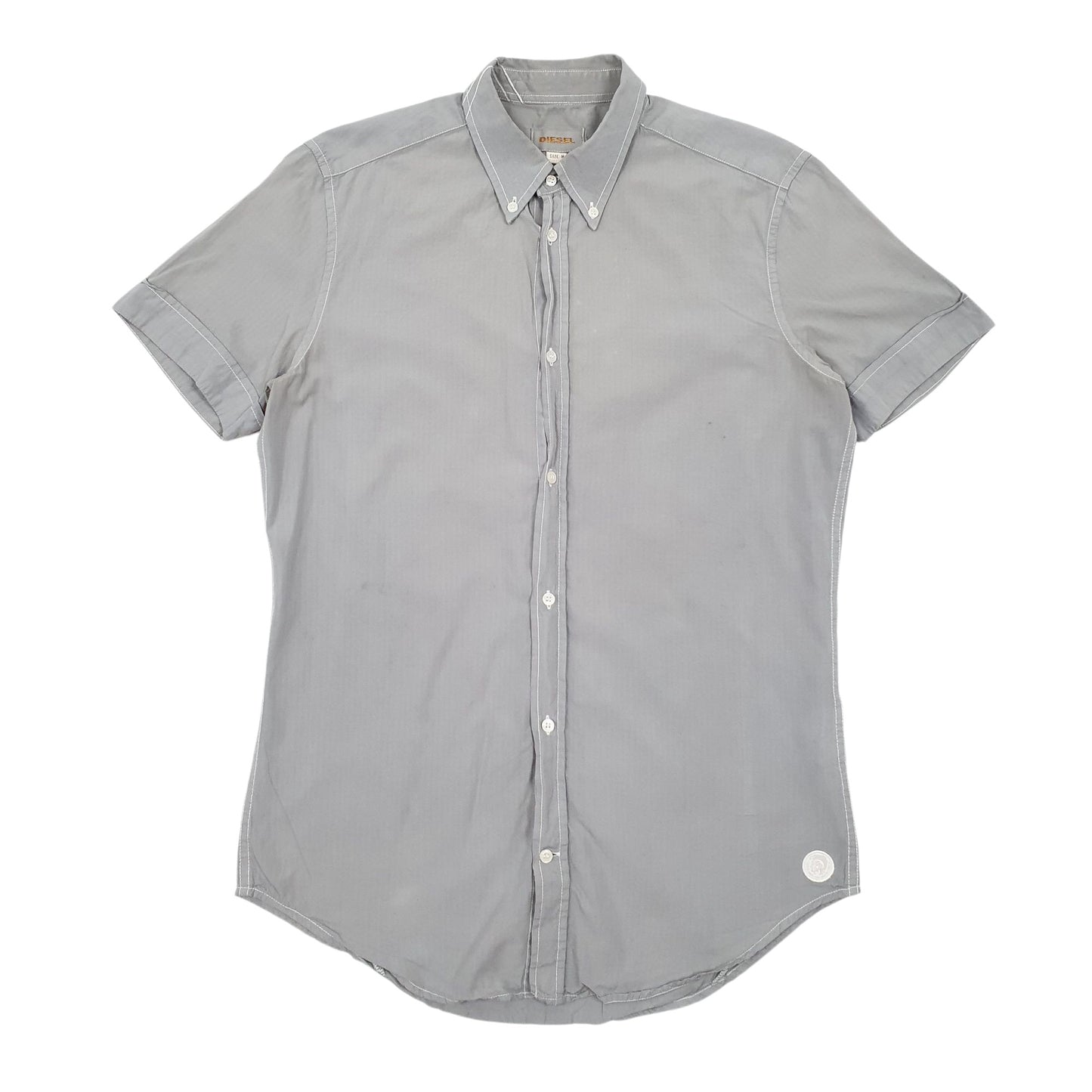 Mens Grey Diesel  Short Sleeve Shirt