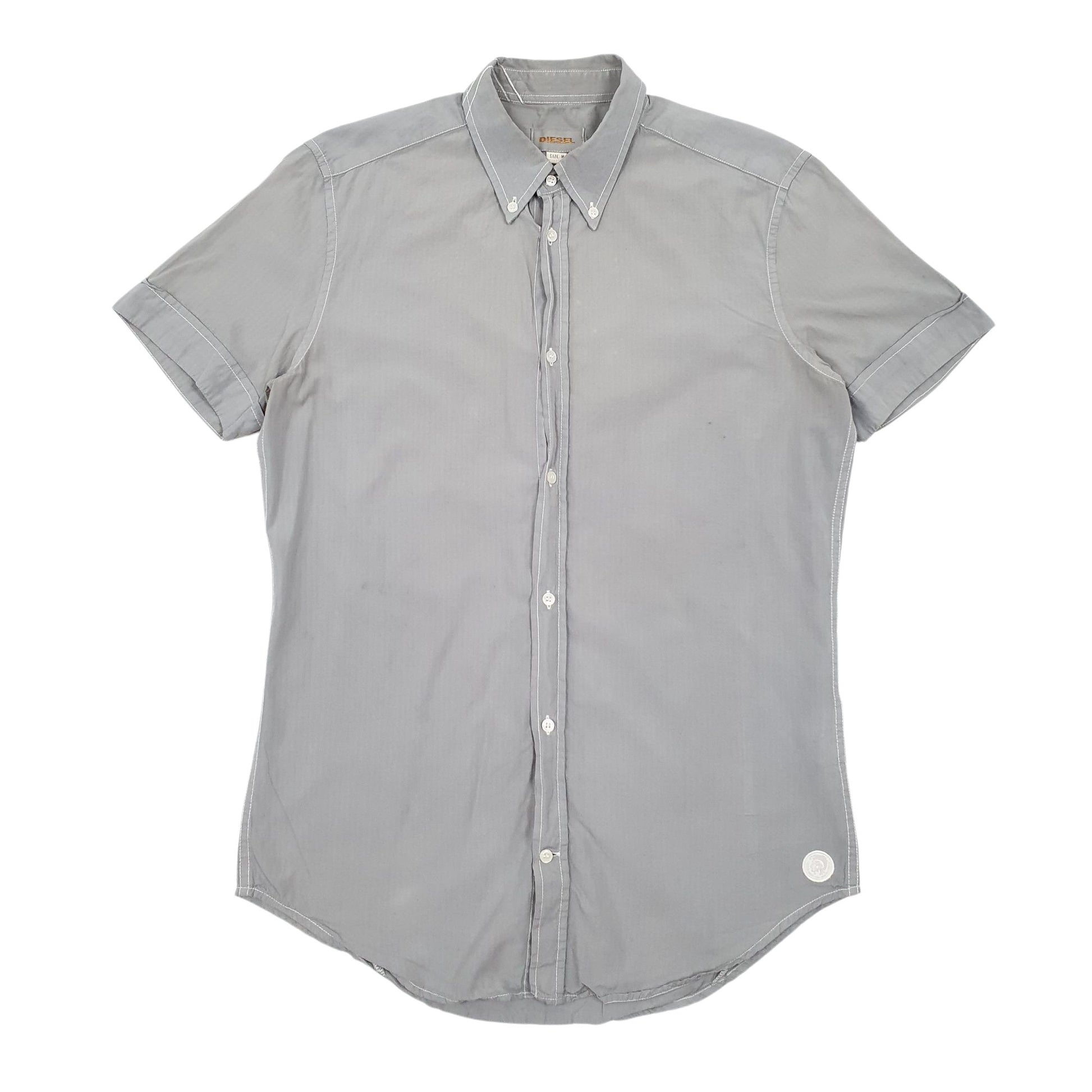 Mens Grey Diesel  Short Sleeve Shirt