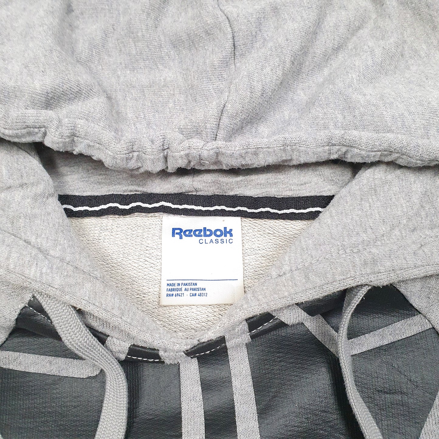 Mens Grey Reebok Classic Hoodie Jumper