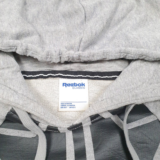 Mens Grey Reebok Classic Hoodie Jumper