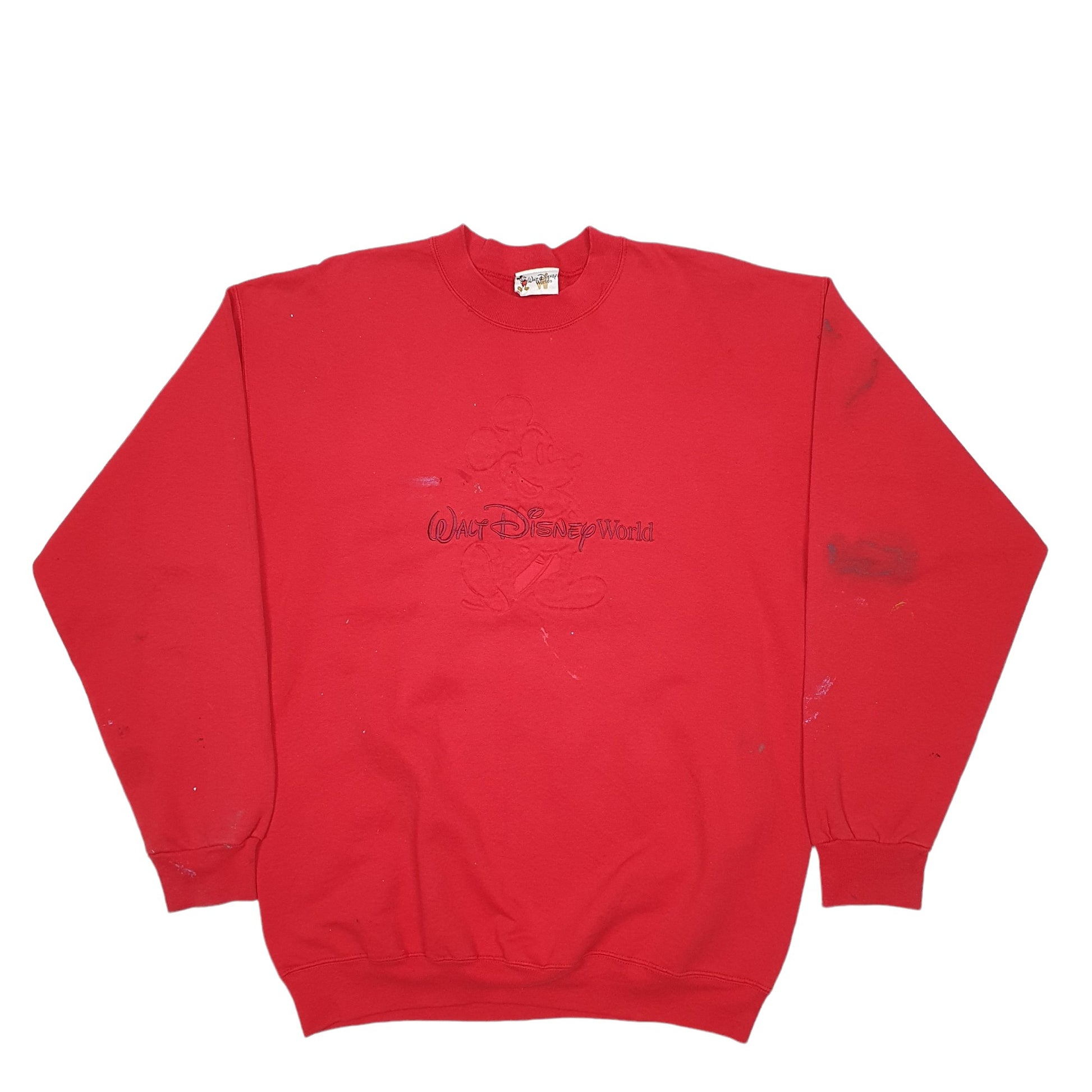 Mens Red Disney  Crewneck Jumper