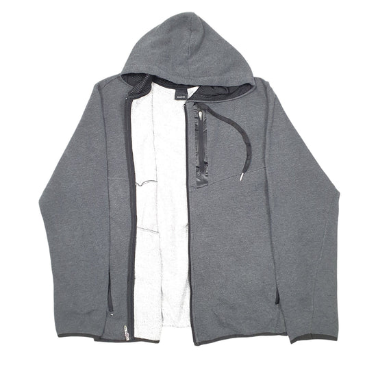 Mens Grey Reebok Hoodie Full Zip Jumper
