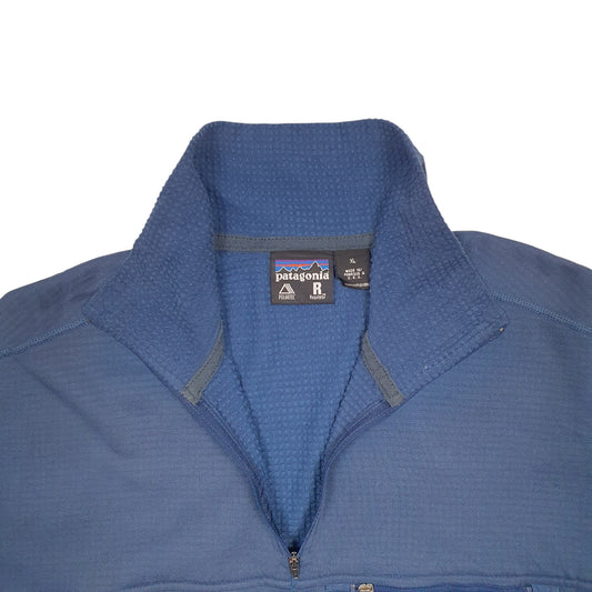 Mens Blue Patagonia Polartec Underlayer Quarter Zip Jumper