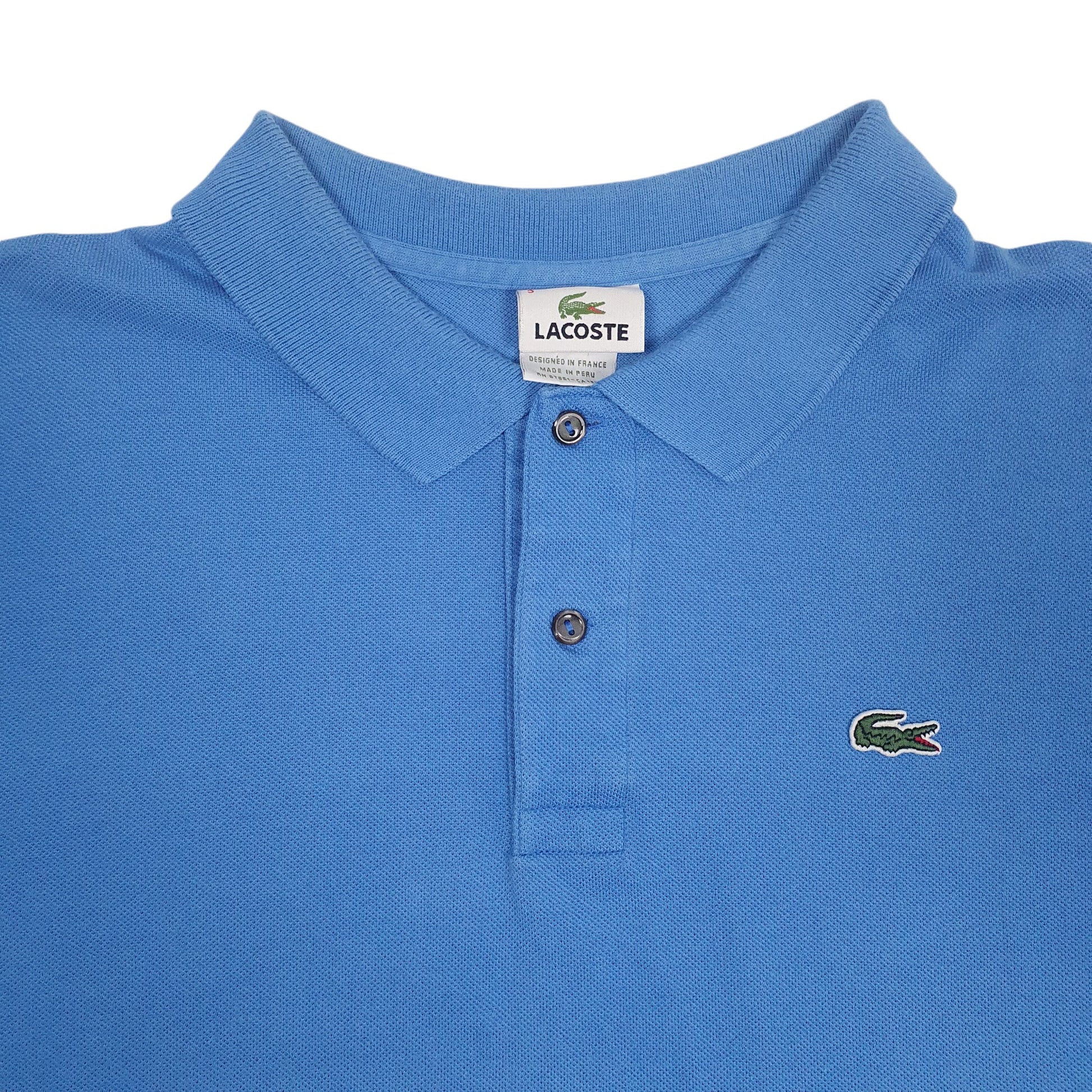 Mens Blue Lacoste  Short Sleeve Polo Shirt