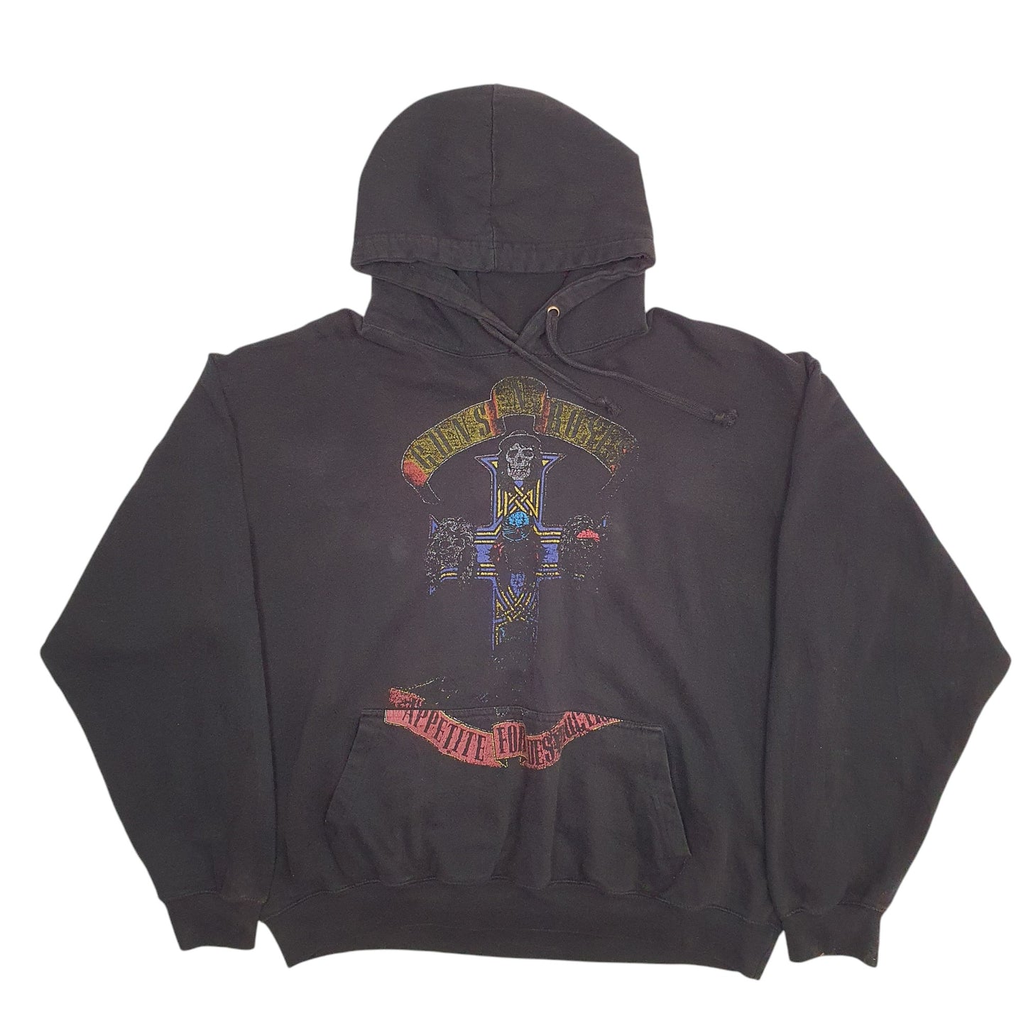 Mens Black  Appetite For Destruction Hoodie Jumper