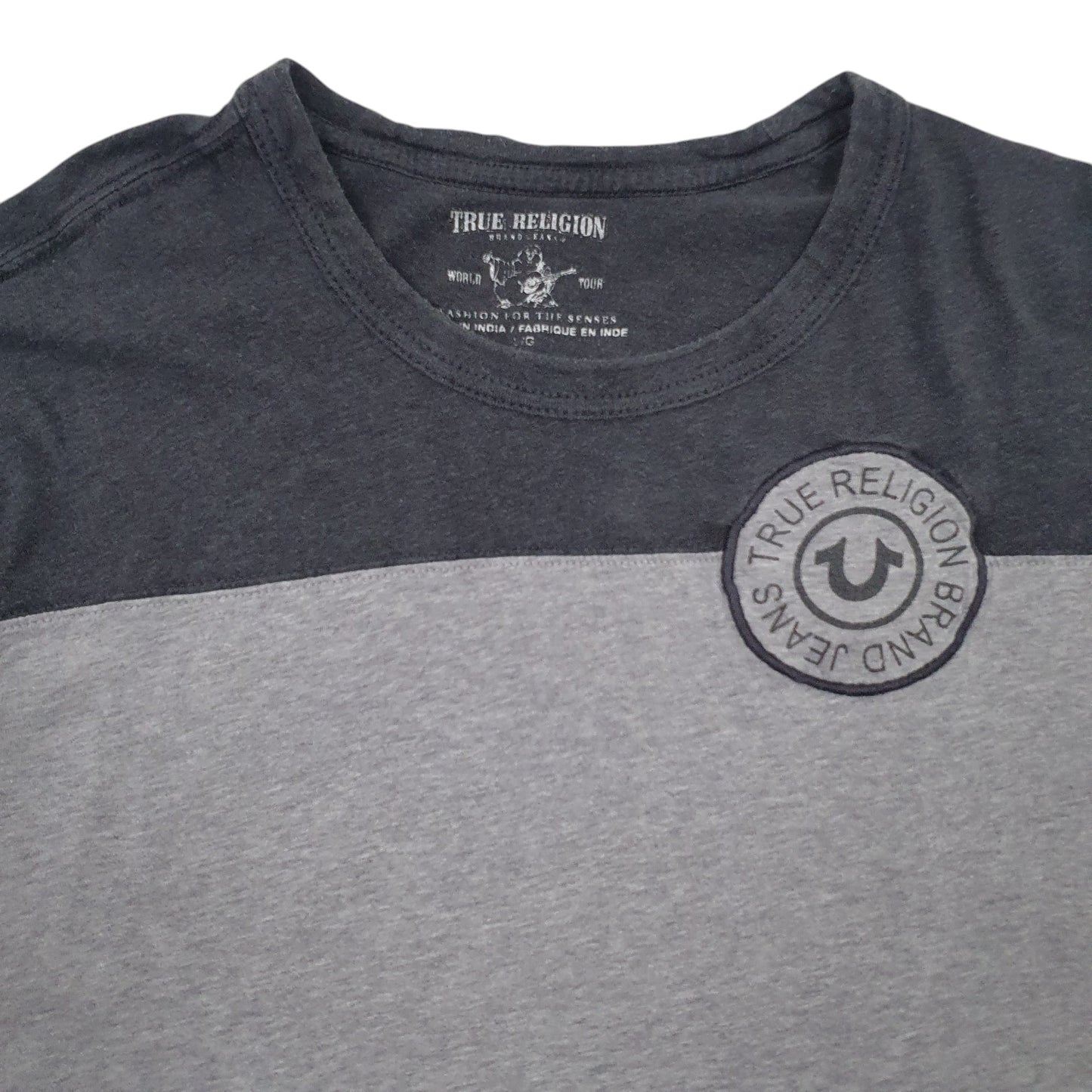 Mens Grey True Religon  Short Sleeve T Shirt