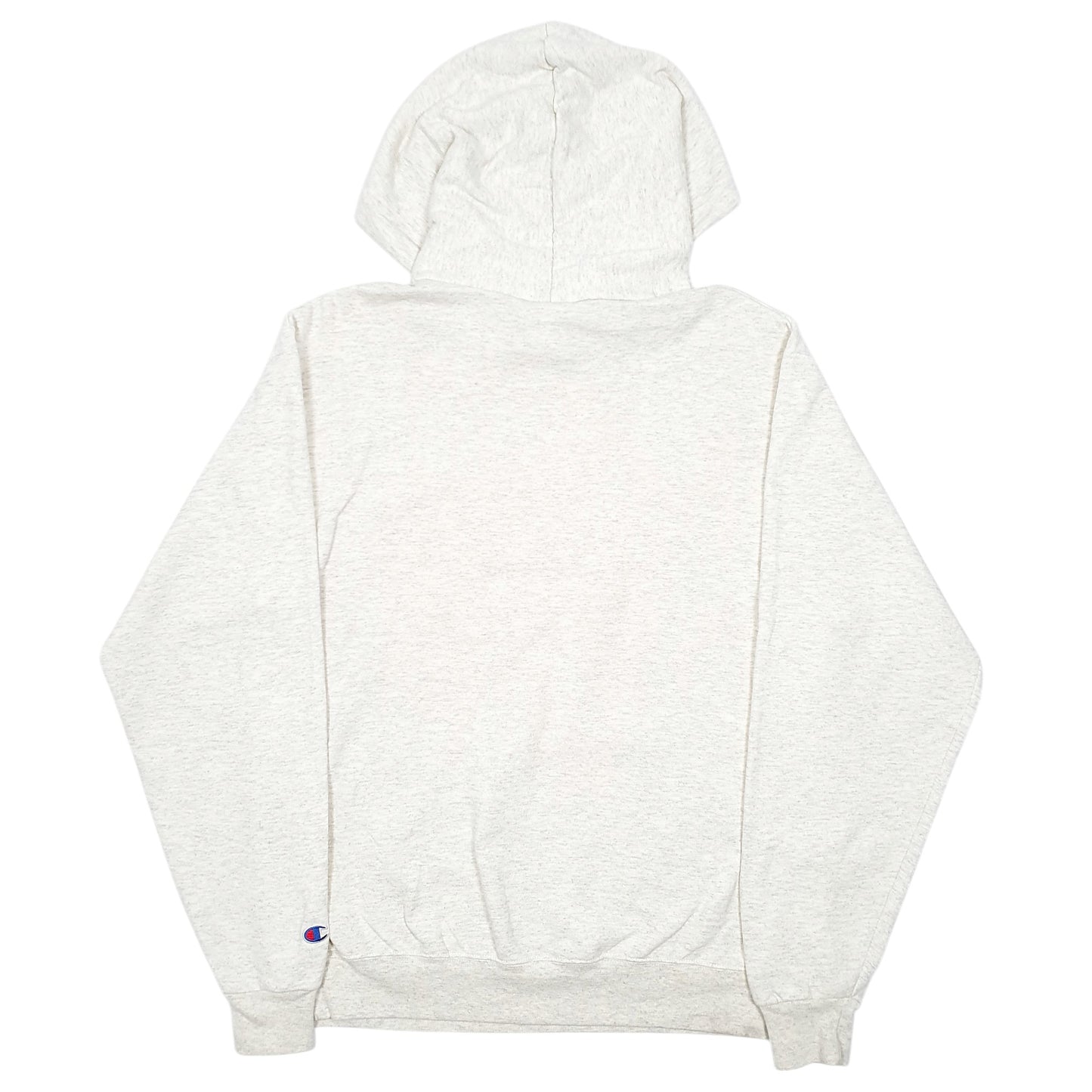 Mens Cream Champion Elon University USA Spellout Hoodie Jumper