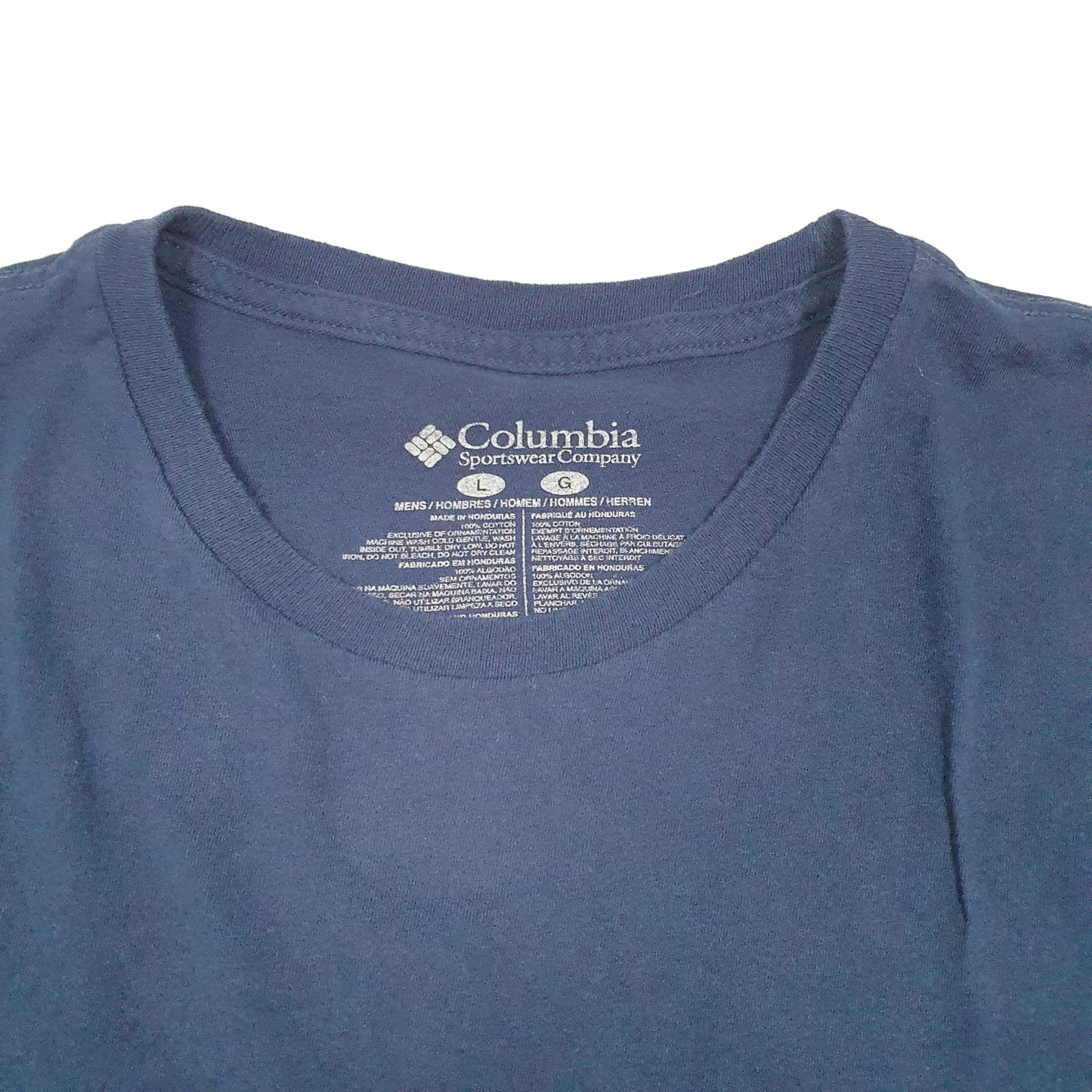 Mens Navy Columbia Sportswear  Short Sleeve T Shirt