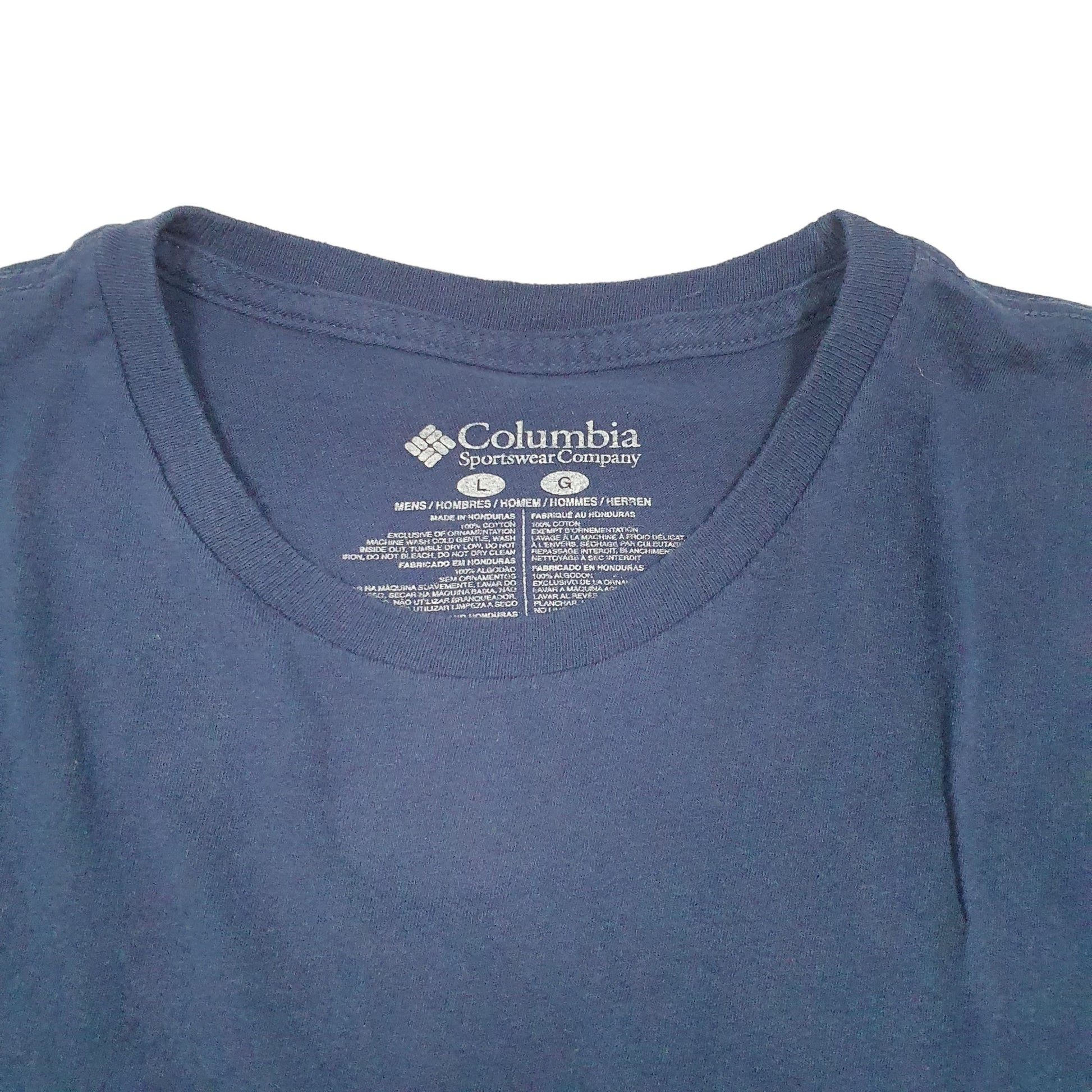 Mens Navy Columbia Sportswear  Short Sleeve T Shirt