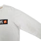 Mens White Nike Just Do It Spellout Crewneck Jumper