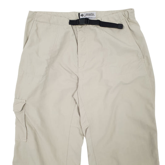 Womens Beige Columbia Sportswear Company Nylon Omni Dry Cargo Trousers