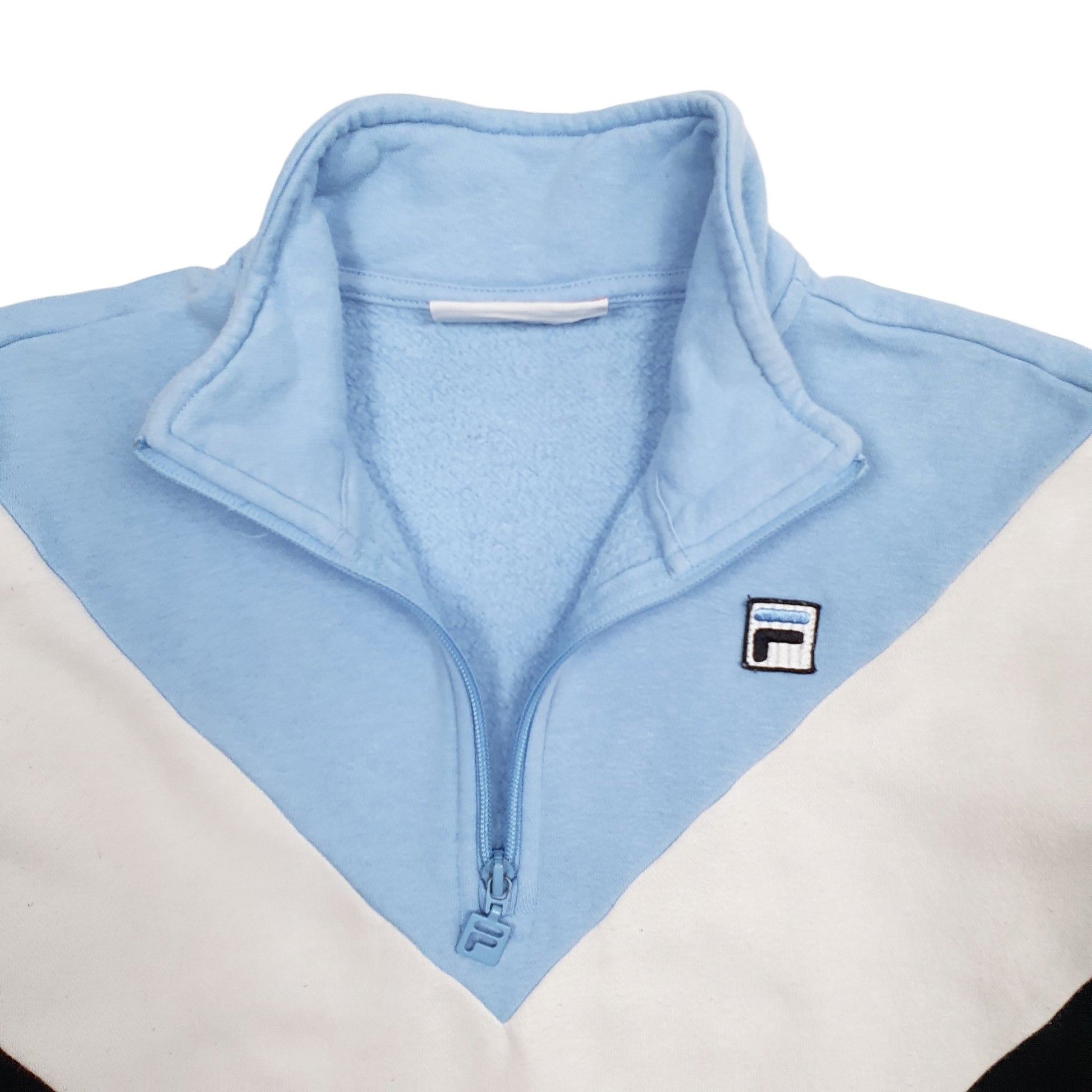 Womens Black Fila  Quarter Zip Jumper