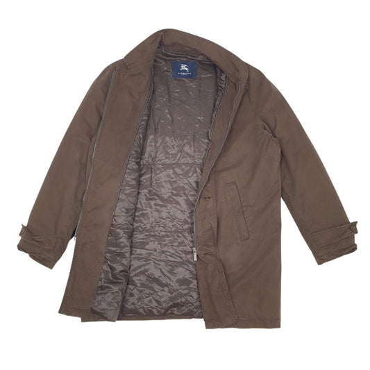 Mens Brown Burberry Long Line  Coat
