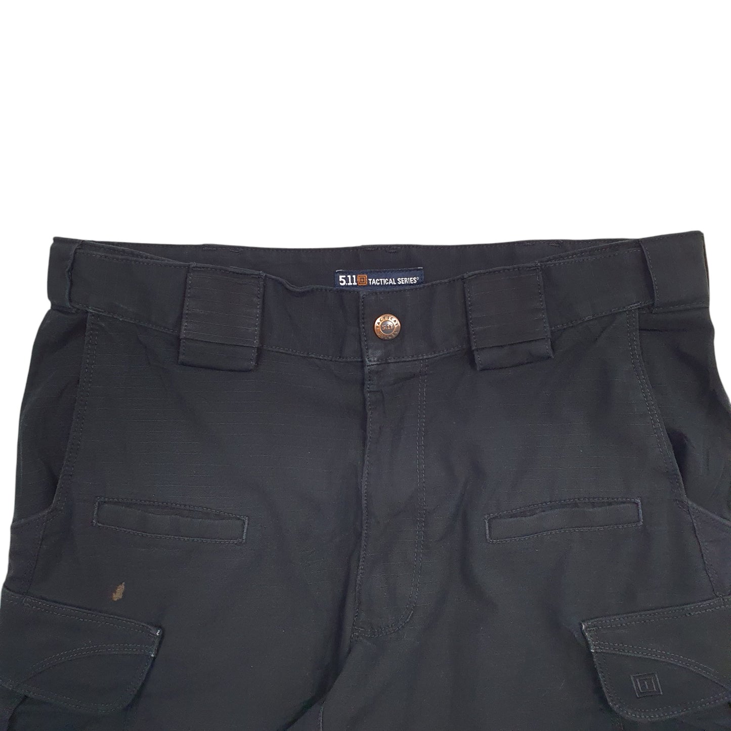 Mens Black 5.11 Tactical Stretch Fit Waist Cargo Trousers