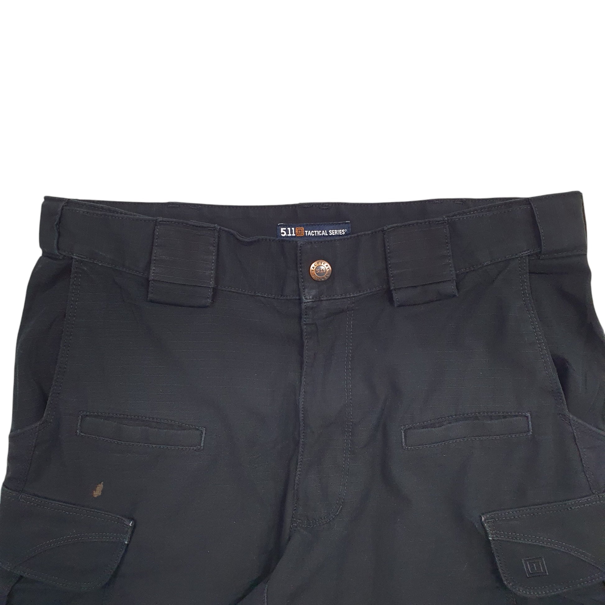 Mens Black 5.11 Tactical Stretch Fit Waist Cargo Trousers